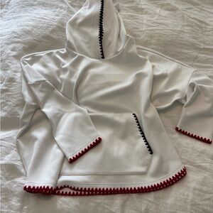 Tuckernuck Cream and Black Trim Hoodie